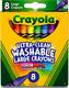 Crayola набір великої воскової крейди ultra-clean washable 8 шт (1) 52-3282