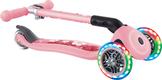 Globber самокат серії Junior Foldable Fantasy Lights до 50 кг 2+ пастельно-розовый с цветами 433-210