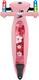 Globber самокат серії Junior Foldable Fantasy Lights до 50 кг 2+ пастельно-розовый с цветами 433-210