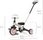 Qplay велосипед-беговел с ручкой 3в1 Stager Beige Pink T80STAGERBeigePink