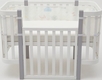 Sonto бортики дихаючі Sleepset молочний з принтом 120х60 см С закругленными углами 0019