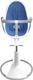 Bloom стульчик для кормления Fresco White с вкладышем riviera blue E10535-W\E10540-RBL