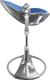 Bloom стульчик для кормления Fresco Silver с вкладышем riviera blue E10535-S\E10540-RBL