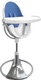 Bloom стільчик для годування Fresco Silver з вкладишем riviera blue E10535-S/E10540-RBL
