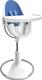 Bloom стульчик для кормления Fresco White с вкладышем riviera blue E10535-W\E10540-RBL