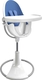 Bloom стільчик для годування Fresco White з вкладишем riviera blue E10535-W/E10540-RBL