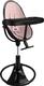 Bloom стульчик для кормления Fresco с хлопковым вкладышем Noir \ blush pink E10535-BB/U10543-P