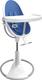 Bloom стульчик для кормления Fresco White с вкладышем riviera blue E10535-W\E10540-RBL