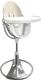 Bloom стульчик для кормления Fresco Silver с вкладышем coconut white E10535-S\E10516-CWL