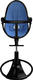 Bloom стульчик для кормления Fresco Noir с вкладышем riviera blue E10535-BB\E10540-RBL