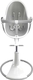 Bloom стільчик для годування Fresco White з вкладишем lunar silver E10535-W/E10516-LSL