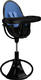 Bloom стульчик для кормления Fresco Noir с вкладышем riviera blue E10535-BB\E10540-RBL
