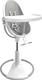 Bloom стульчик для кормления Fresco White с вкладышем lunar silver E10535-W\E10516-LSL