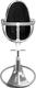 Bloom стульчик для кормления Fresco Silver с вкладышем midnight black E10535-S\E10516-MBL