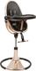 Bloom стульчик для кормления Fresco Rose gold/rose gold золотистый с черным с вкладышем midnight black U10515-GRB\E10516-MBL