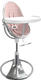 Bloom стульчик для кормления Fresco с хлопковым вкладышем Silver \ blush pink E10535-S\U10543-P