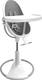 Bloom стульчик для кормления Fresco White с вкладышем snakeskin grey/серый E10535-W\E10516-SSG