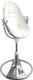 Bloom стульчик для кормления Fresco с хлопковым вкладышем Silver \ coconut white E10535-S\U10543-CW