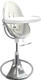 Bloom стульчик для кормления Fresco с хлопковым вкладышем Silver \ coconut white E10535-S\U10543-CW