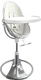 Bloom стільчик для годування Fresco з бавовняним вкладишем Silver / coconut white E10535-S/U10543-CW