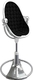 Bloom стільчик для годування Fresco з бавовняним вкладишем Silver / midnight black E10535-S/U10543-MB