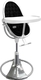 Bloom стільчик для годування Fresco з бавовняним вкладишем Silver / midnight black E10535-S/U10543-MB