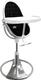 Bloom стульчик для кормления Fresco с хлопковым вкладышем Silver \ midnight black E10535-S\U10543-MB
