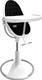 Bloom стульчик для кормления Fresco с хлопковым вкладышем White \ midnight black E10535-W\U10543-MB