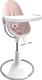 Bloom стульчик для кормления Fresco с хлопковым вкладышем White \ blush pink E10535-W\U10543-P