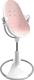 Bloom стульчик для кормления Fresco с хлопковым вкладышем White \ blush pink E10535-W\U10543-P