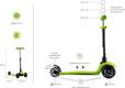 Miqilong самокат Alamo зеленый ALAMO-125-GREEN