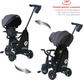 Qplay складаний триколісний велосипед Nova + Rubber Ultimate Black(1) S700-17Nova+RubberUB