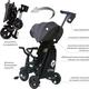 Qplay складаний триколісний велосипед Nova + Rubber Ultimate Black(1) S700-17Nova+RubberUB