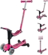 Globber самокат GO UP SPORTY 360 колеса з підсвічуванням фуксия 456-610