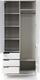 Верес шкаф Манхэттен 850 с ящиками бело-серый 39.33.2.17ver