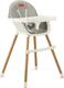 MoMi стульчик для кормления 2в1 REKI grey KRKA00034
