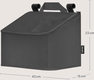 Lionelo органайзер для ліжечка Sidepocket Medium Grey LO-SIDEPOCKET MEDIUM GREY
