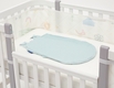 SONTO комплект літньої постелі Sleepset 120х60 см 63 см 0-3 місяці М'ятний крем із заокругленими кутами 0229