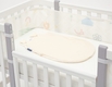 SONTO комплект літньої постелі Sleepset 120х60 см 63 см 0-3 місяці Ванільне молоко із заокругленими кутами (розмір рухаючої стінки 75-78 см) 0539