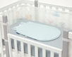 SONTO комплект літньої постелі Sleepset 120х60 см 63 см 0-3 місяці М'ятне срібло із заокругленими кутами (розмір рухаючої стінки 75-78 см) 0540