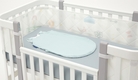 SONTO комплект літньої постелі Sleepset 120х60 см 63 см 0-3 місяці М'ятне срібло із заокругленими кутами (розмір рухаючої стінки 75-78 см) 0540
