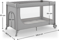 Kinderkraft ліжко-манеж Leody UP Grey KCLEODUPGRY0000