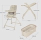 Lionelo стільчик для годування Maddie Set BEIGE LO-MADDIE SET BEIGE