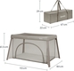 Lionelo ліжечко-манеж Mila BEIGE TAUPE LO-MILA BEIGE TAUPE