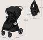 Lionelo прогулянкова коляска Bett BLACK ONYX LO-BETT BLACK ONYX